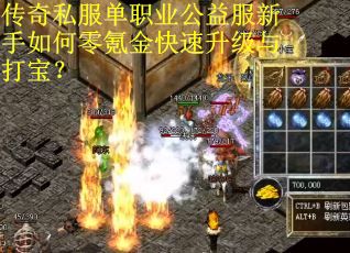 传奇私服单职业公益服新手如何零氪金快速升级与打宝？