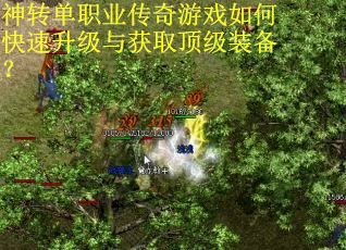 神转单职业传奇游戏如何快速升级与获取顶级装备? 神转单职业传奇游戏如何快速升级与获取顶级装备?