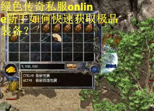 绿色传奇私服online新手如何快速获取极品装备？
