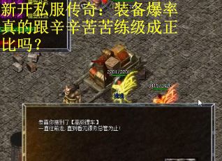 新开私服传奇：装备爆率真的跟辛辛苦苦练级成正比吗？