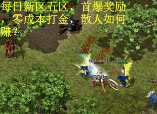 每日新区五区，首爆奖励，零成本打金，散人如何赚？