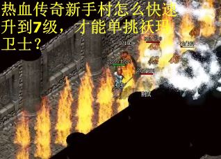热血传奇新手村怎么快速升到7级，才能单挑袄玛卫士？