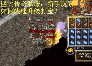 盛大传奇私服：新手玩家如何快速升级打宝？