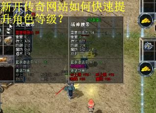 新开传奇网站如何快速提升角色等级？